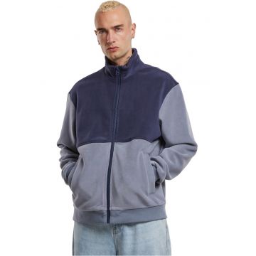 Jacheta colorblock cu buzunare laterale - Albastru prafuit/Bleumarin