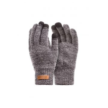 Manusi pentru barbati - Brodrene - Acril - Dimensiune universala - Gri deschis