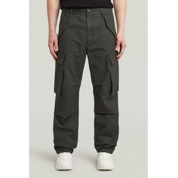 Pantaloni cargo cu talie medie - Gri inchis