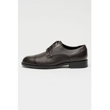 Pantofi Derby de piele Tayil - Maro inchis