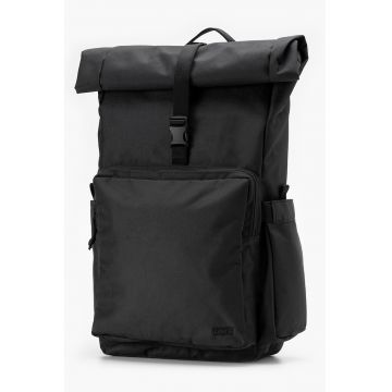 Rucsac uni cu buzunar frontal cu fermoar - Negru