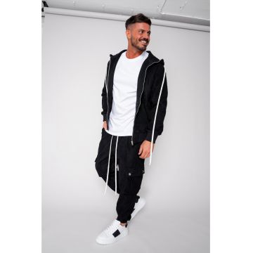 Set Cargo din reiat Hanorac si pantalon lung Black 19354 - Negru