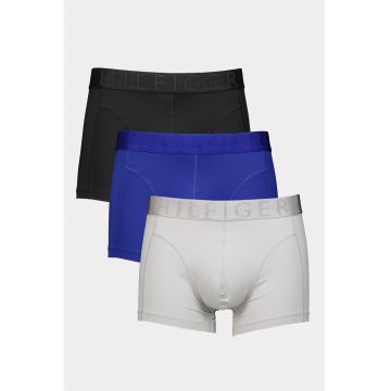 Set de boxeri cu banda logo in talie - 3 perechi - Negru/Verde pal/Albastru royal