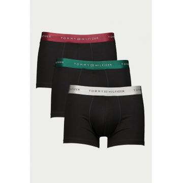 Set de boxeri cu banda logo in talie - 3 perechi - Verde/Visiniu/Negru