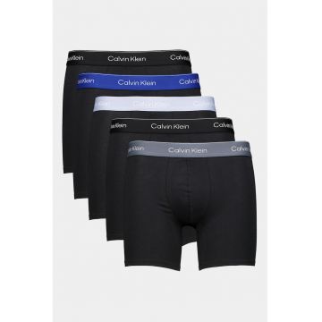 Set de boxeri din amestec de bumbac - 5 perechi - Negru