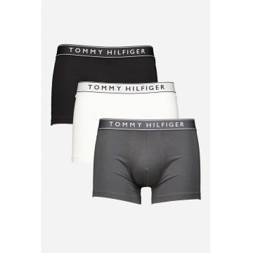 Set de boxeri din amestec de bumbac cu logo - 3 perechi - Alb/Negru/Gri antracit