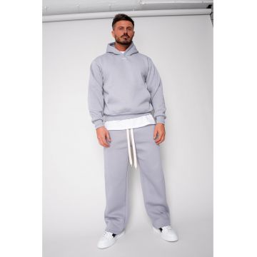 Set Urban Winter hanorac si pantalon drept Light Grey 19384 - Gri deschis