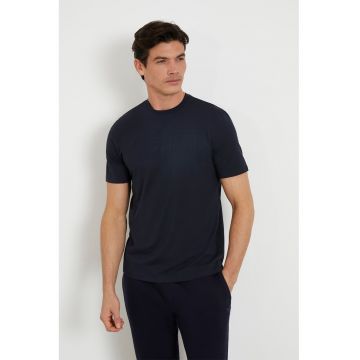 Tricou cu logo in relief - pentru antrenament - Negru stins