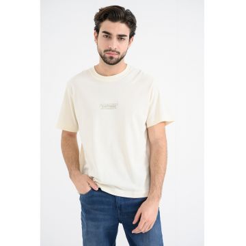 Tricou din bumbac cu imprimeu etnic - Verde/Portocaliu stins/Crem
