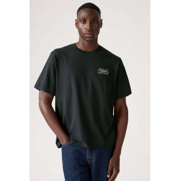 Tricou lejer de bumbac - Alb/Gri antracit