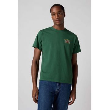 Tricou lejer de bumbac - Verde englez