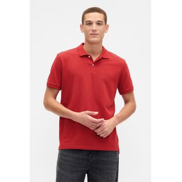 Tricou polo cu detaliu logo - Rosu