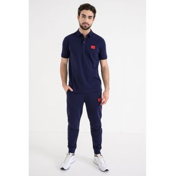 Tricou polo slim fit Dereso - Albastru indigo