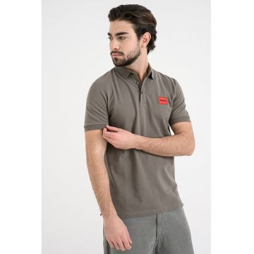 Tricou polo slim fit Dereso - Maro taupe