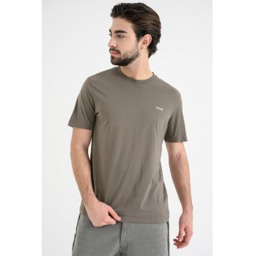 Tricou regular fit din bumbac Dero - Verde/Kaki