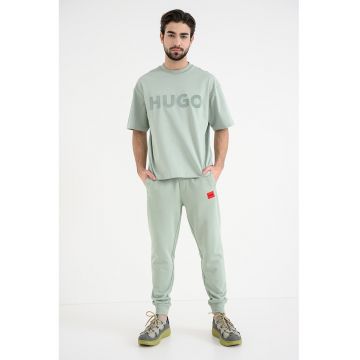 Tricou supradimensionat cu decolteu la baza gatului Dinkee - Verde pal