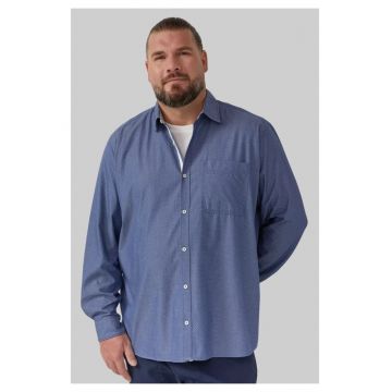Big Sizes Camasa barbati big sizes - cu imprimeu cu buline si croiala Regular fit - Albastru inchis
