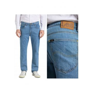 Blugi barbati  Brooklyn Straight - bumbac organic - albastru piatra deschisdwqf - Albastru