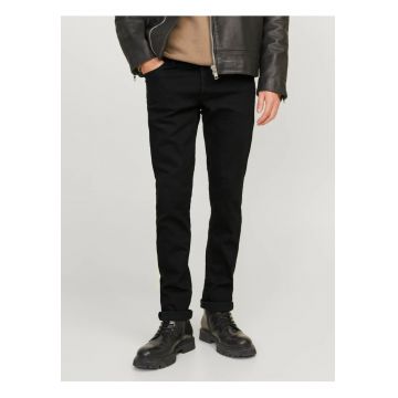 Blugi barbati GLENN - talie joasa - croiala Slim fit - Negru