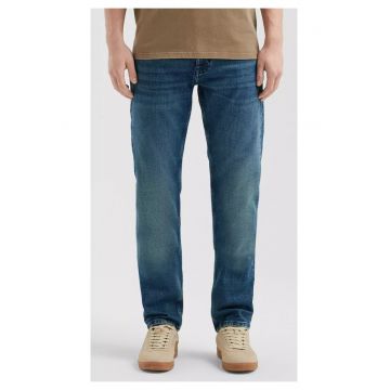 Blugi drepti cu talie medie - Albastru