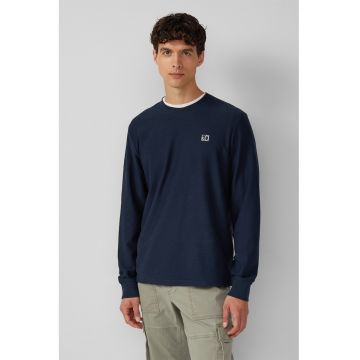 Bluza de trening lejera cu decolteu la baza gatului - Bleumarin