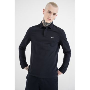 Bluza polo cu logo brodat - Albastru ultramarin