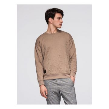 Bluza RELAXED FIT cu litere prelucrate  B1712 - Bej