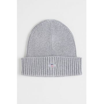 Caciula din amestec de bumbac si lana - Gri deschis melange