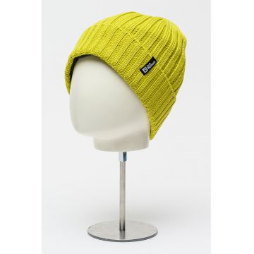 Caciula tricotata din amestec de lana - Verde masliniu