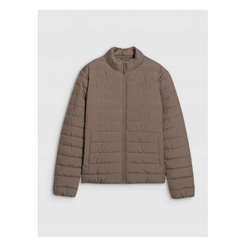 Geaca barbati  matlasata - hidrofoba - culoare maro inchis - poliester reciclat -