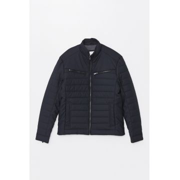 Geaca cu segmente matlasate - Albastru ultramarin