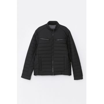 Geaca cu segmente matlasate - Negru