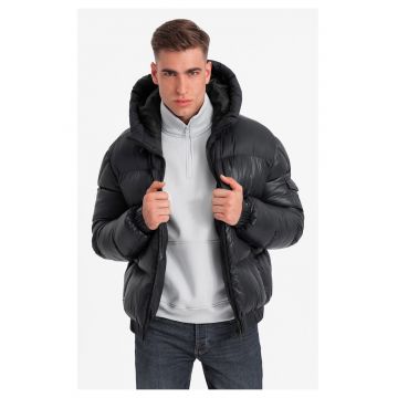 Geaca cu snururi  OM-JAHP-0207 - Negru