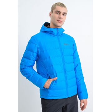 Geaca cu umplutura de puf pentru drumetii Ather - Albastru pal