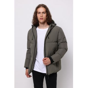 Geaca cu vatelina si gluga - Kaki