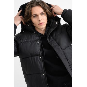 Geaca cu vatelina si mansete elastice - Negru