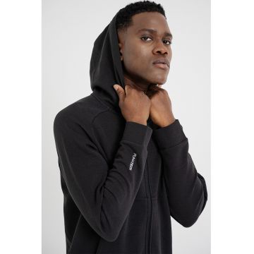 Hanorac cu fermoar si guler mediu Alpine - Negru