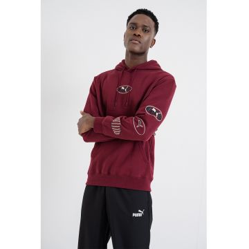 Hanorac din amestec de bumbac cu logo Ess - Visiniu