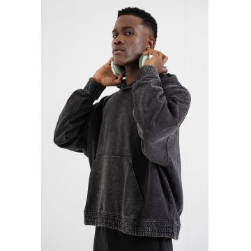 Hanorac lejer din bumbac cu aspect decolorat Future - Negru stins