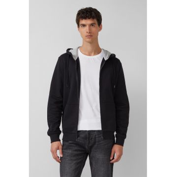 Hanorac regular-fit cu logo discret - Negru