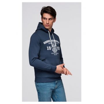 Hanorac si imprimeu college  B1714 - Albastru inchis