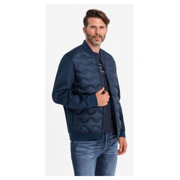 Jacheta bomber cu model matlasat  OM-JALP-0141 - Albastru inchis