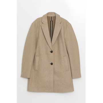 Palton cu nasturi - Maro camel