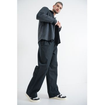 Pantaloni baggy din bumbac - Negru