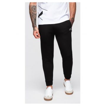 Pantaloni de trening cu picioare elastice  OM-PASK-0223 - Negru