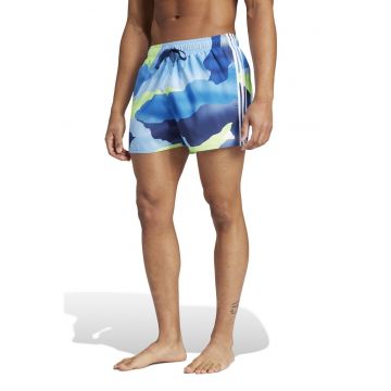 Pantaloni scurti de baie cu model colorblock - Galben/Albastru