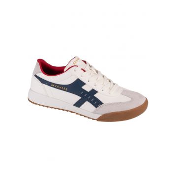 Pantofi sport de piele ecologica cu garnituri de piele intoarsa Zinger - Alb/Bleumarin