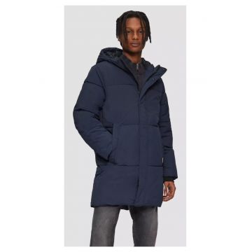 Q/S by s.Oliver Geaca matlasata barbati cu gluga si croiala Regular fit - Bleumarin inchis