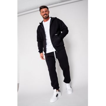 Set Winter hanorac cu fermoar si pantalon Black 19499 - Negru