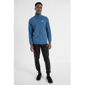 Trening din amestec de bumbac cu fermoar - Negru/Albastru inchis